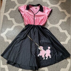 Women’s Halloween costume 50’s Black poodle Skirt - size small 💗🐩